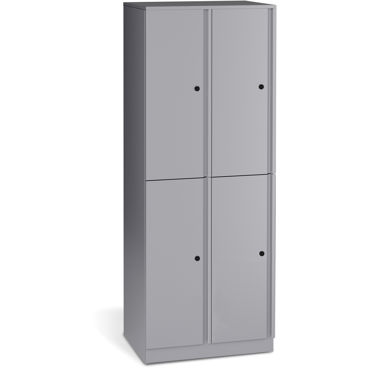 Picture of Lorell LLR01920 24 in. Trace Quad Locker&#44; Metallic Silver