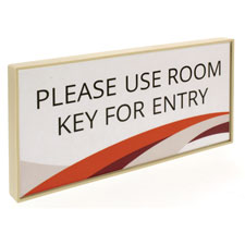 6 x 12 in. Snap Plate Architectural Sign, Black