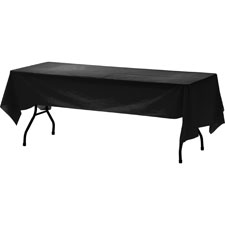 Picture of Genuine Joe GJO00068CT Plastic Table Covers, Black