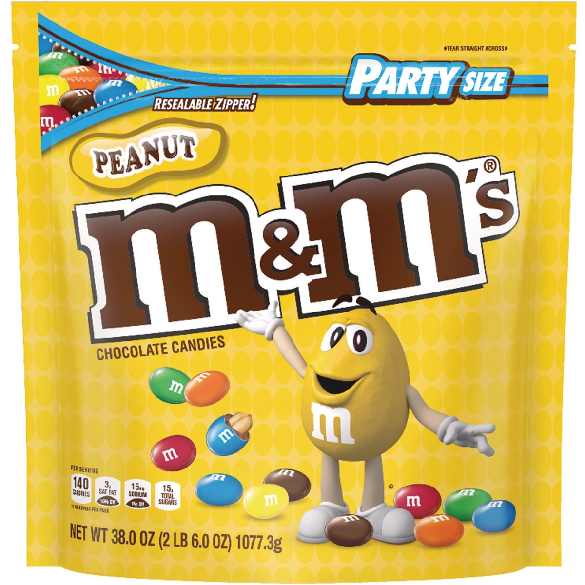 38 oz Peanut Chocolate Candies, Assorted Color