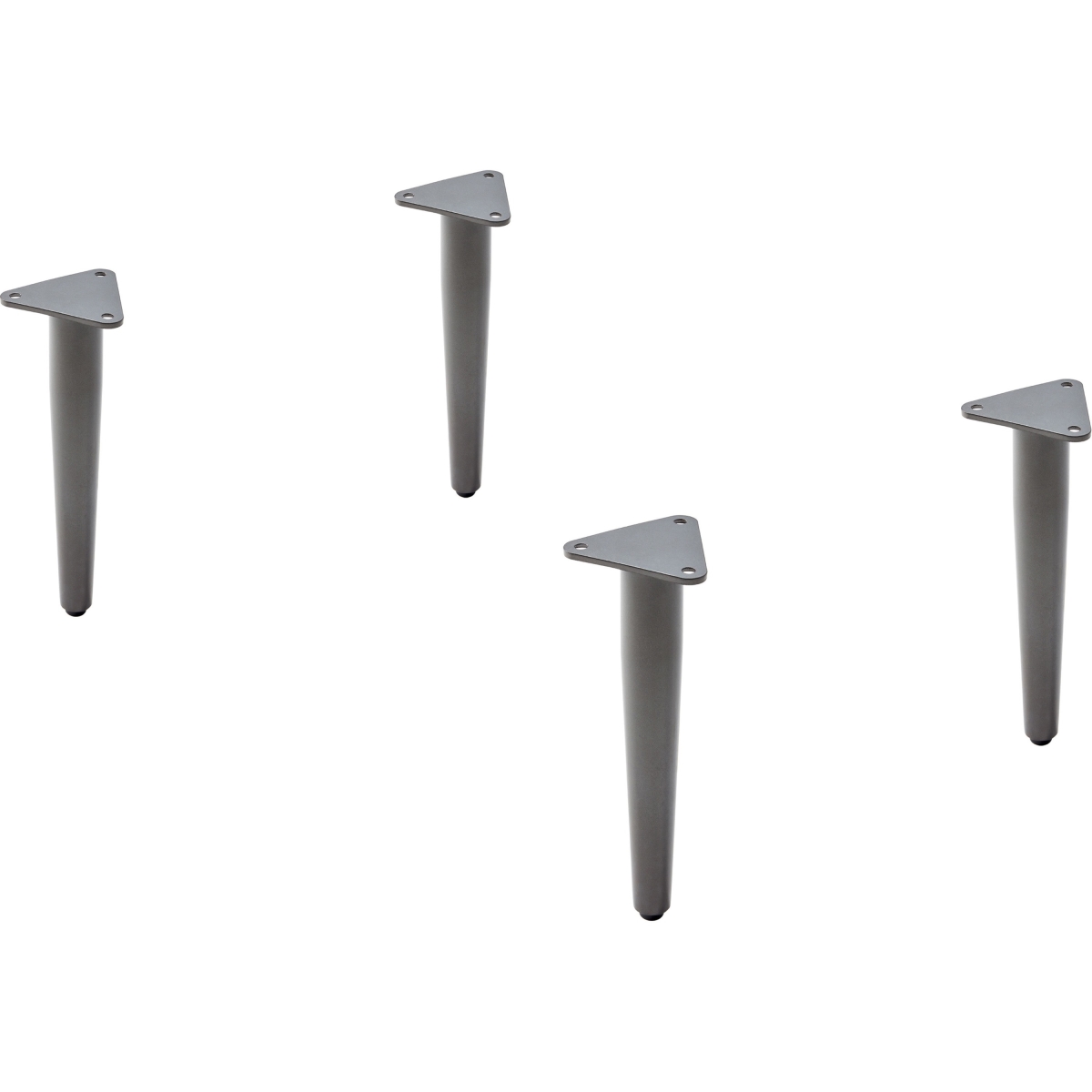 4.5 x 9.8 x 1.5 in. Contemporary Collection Single Metal Base, Gray