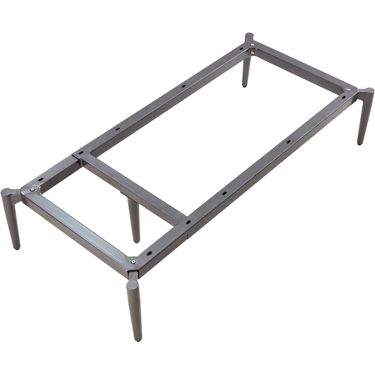 47.9 x 22.9 x 9.8 in. Contemporary Collection Adjustable Metal Base, Gray