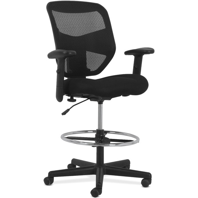 Prominent Seating High-back Task Stool, Black