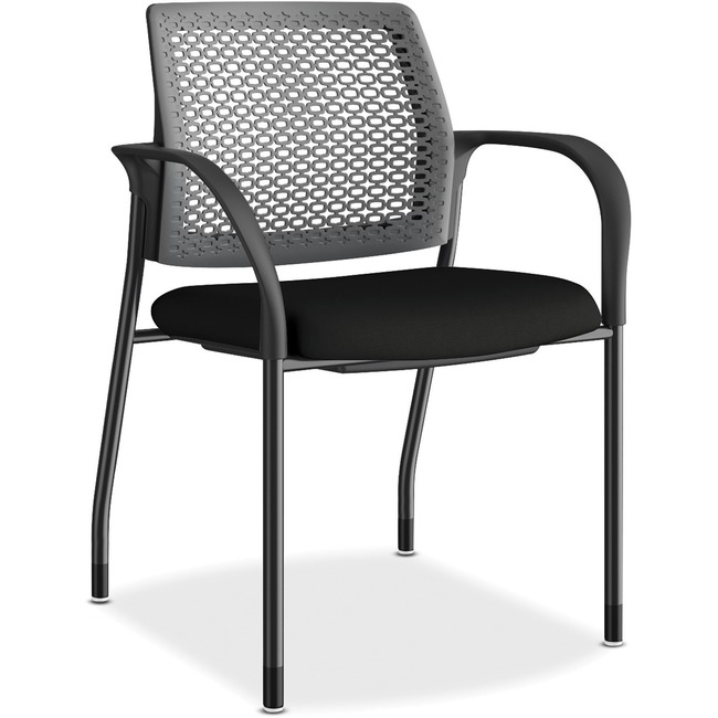Picture of The Hon HONIS108RCU10 Ignition Charcoal ReActiv Back Stacking Chair, Black