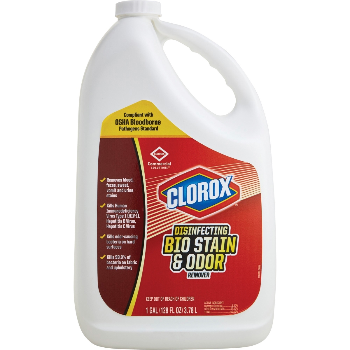 Clorox CLO31910CT Disinfecting Bio Stain  Odor Remover 444 Translucent