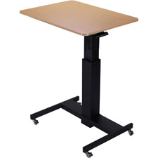Picture of Lorell LLR00076 28 in. Sit to Stand School Desk&#44; Black Oak