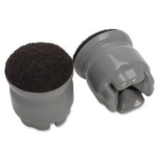 1.375 in. Round Leg Slip on Floor Savers, Gray
