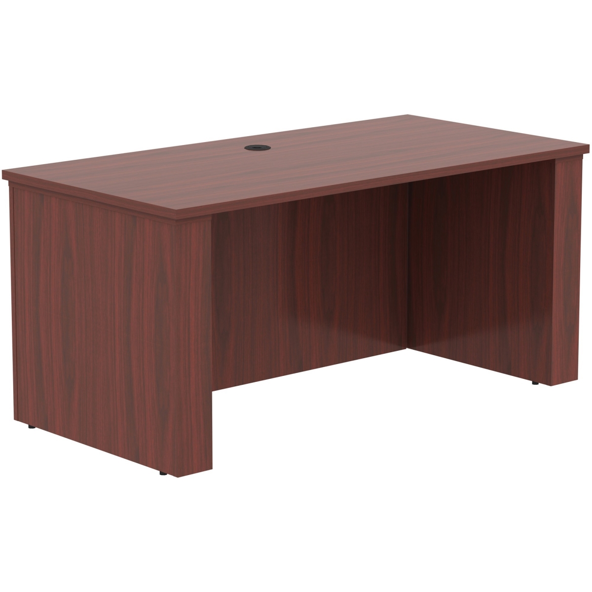 Picture of Lorell LLR69571 60 x 29 x 49 in. Essentials Sit to Stand Desk Shell&#44; Mahogany