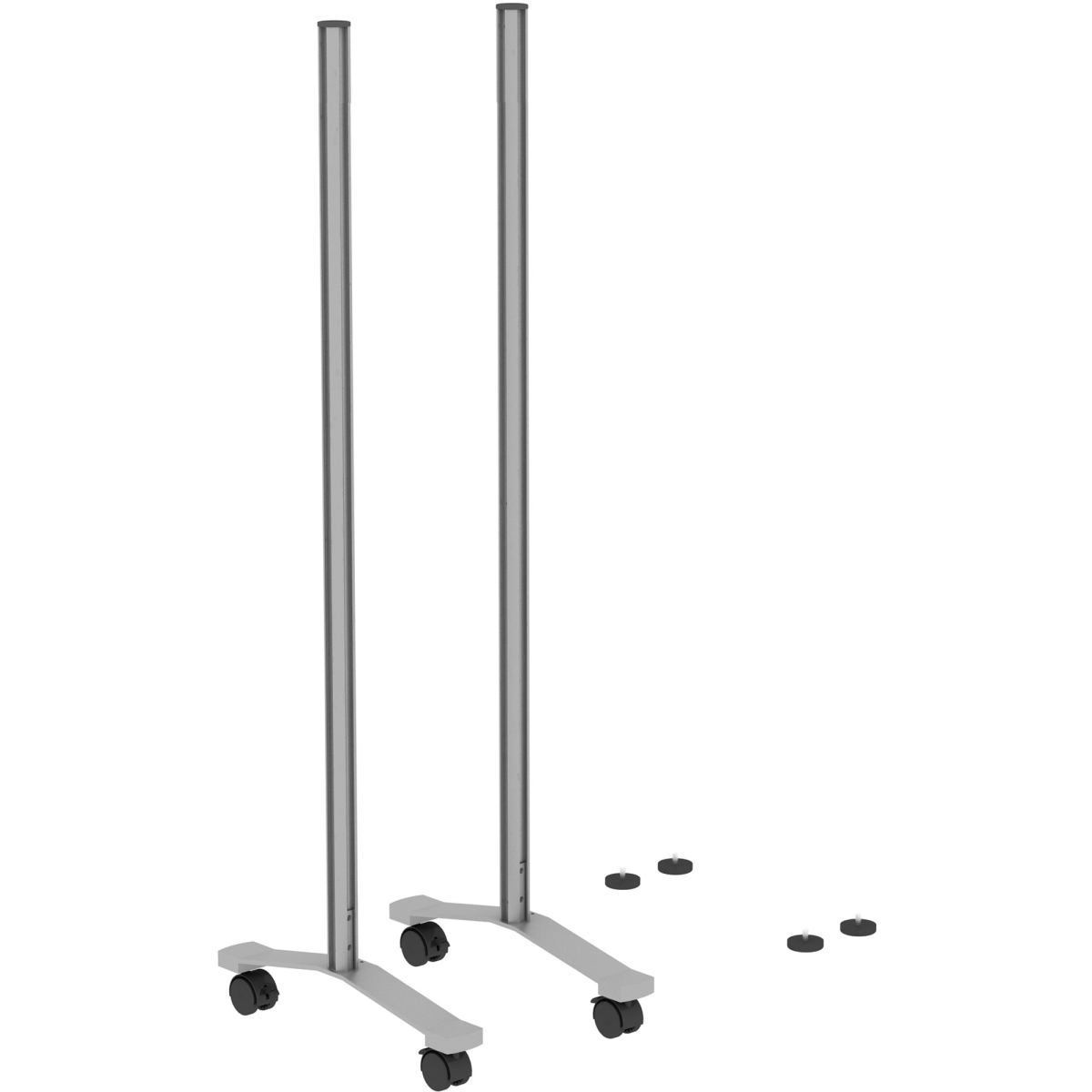 18.8 x 2 x 48.8 in. Adaptable Panel Legs, Silver