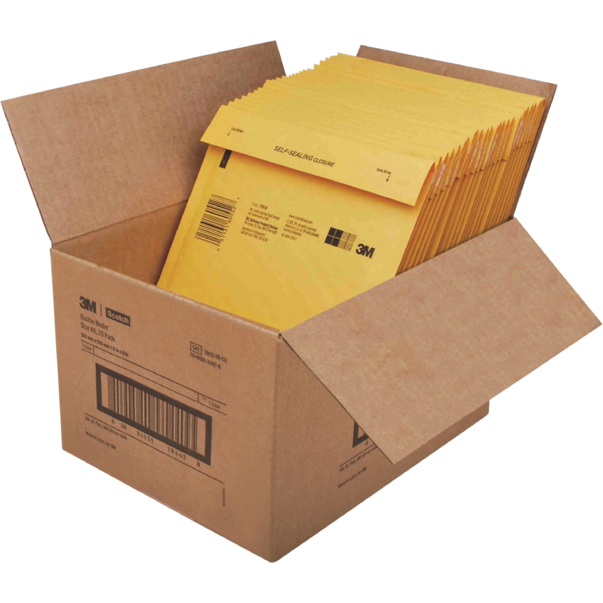 Picture of 3M MMM791325CS 6 x 10 in. Scotch Bubble Mailers&#44; Tan