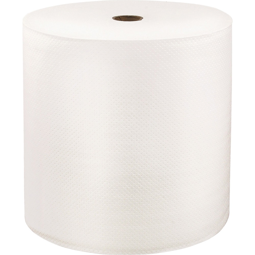 8 in. x 1000 ft. LoCor Hardwound Roll Towels - Bright White - Fiber
