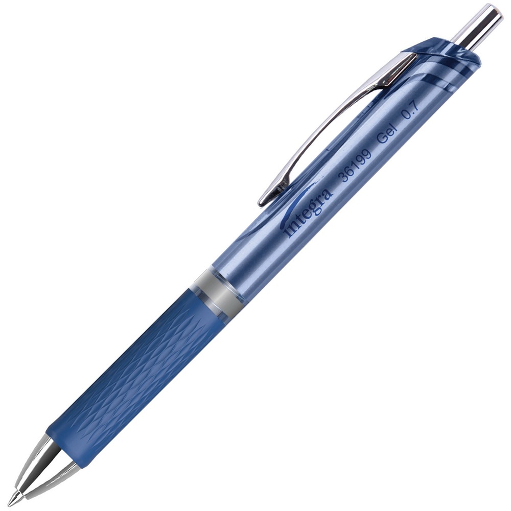 Picture of Integra ITA36200 0.7 mm Retractable Gel Ink Pen&#44; Blue - 12 Count
