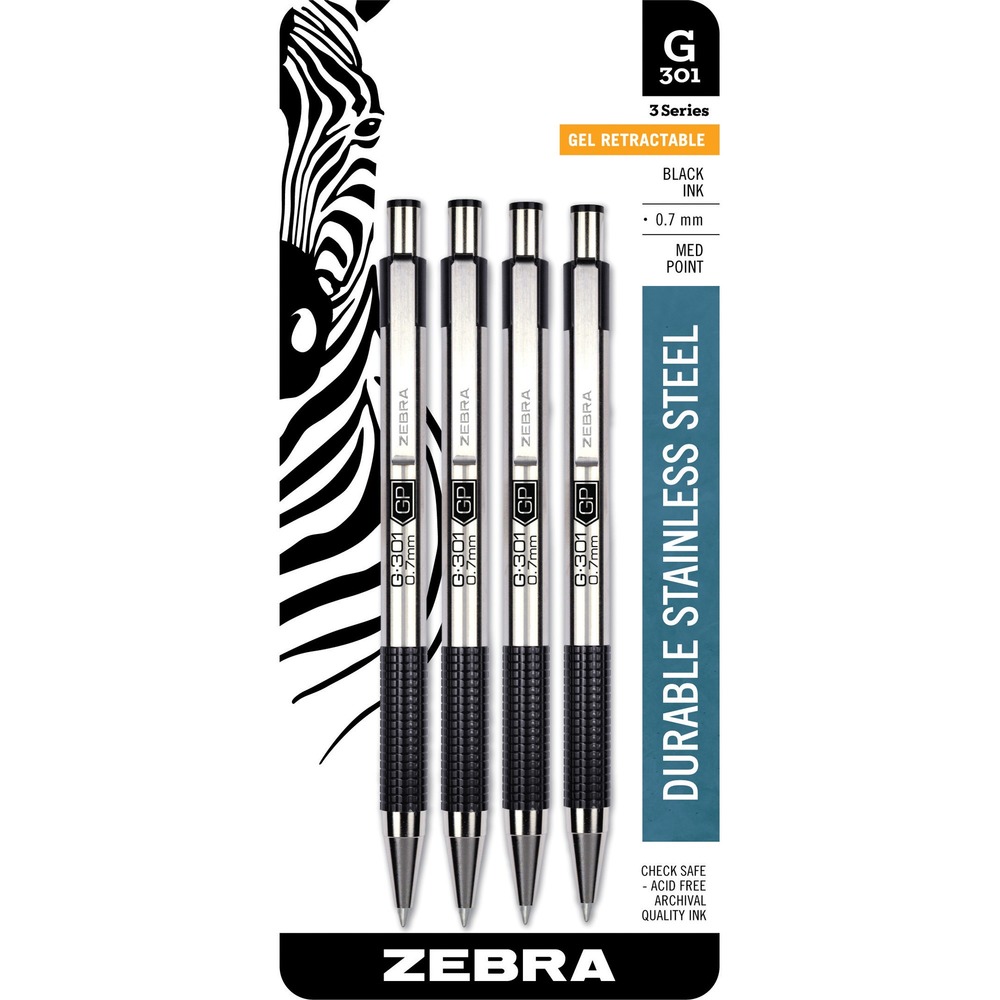 0.7 mm Retractable Gel Pen - Pack of 4
