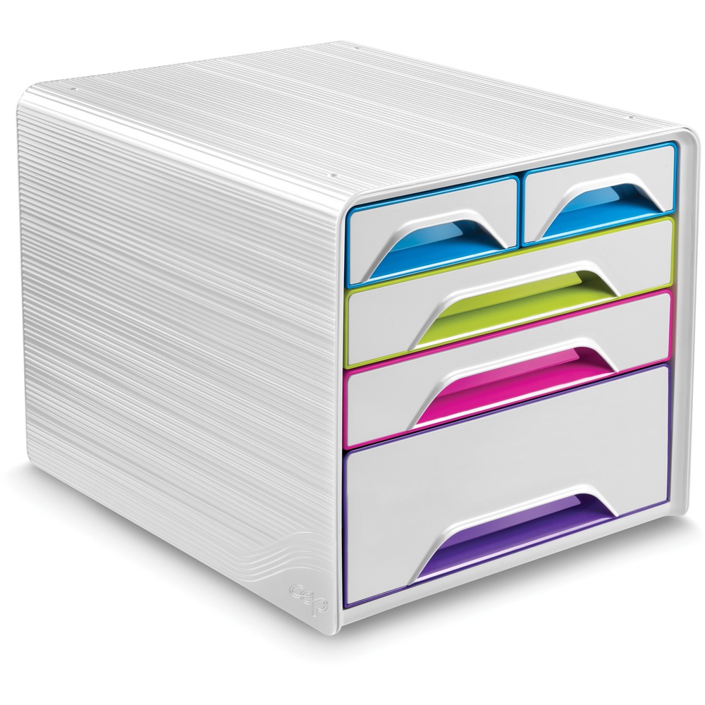 Picture of CEP CEP1072130921 Gloss Desktop Drawer Storage Unit - Multi Color