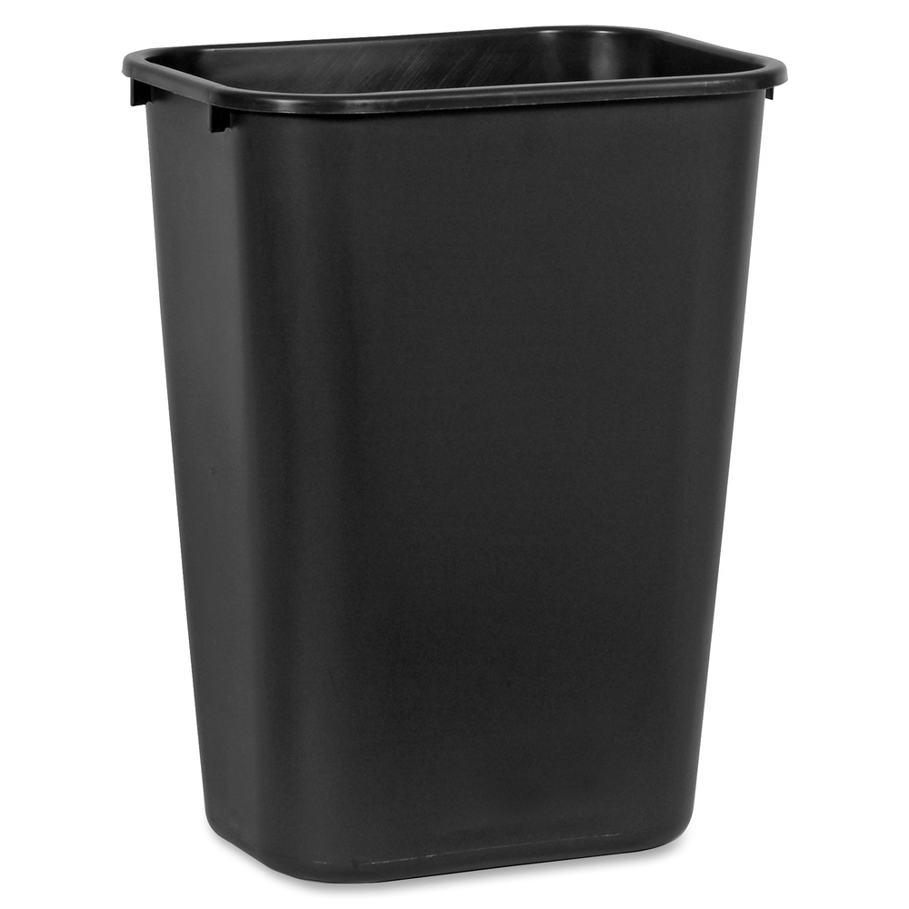 Picture of Rubbermaid Commercial Products RCP295700BKCT 10.25 gal Deskside Wastebasket - Black