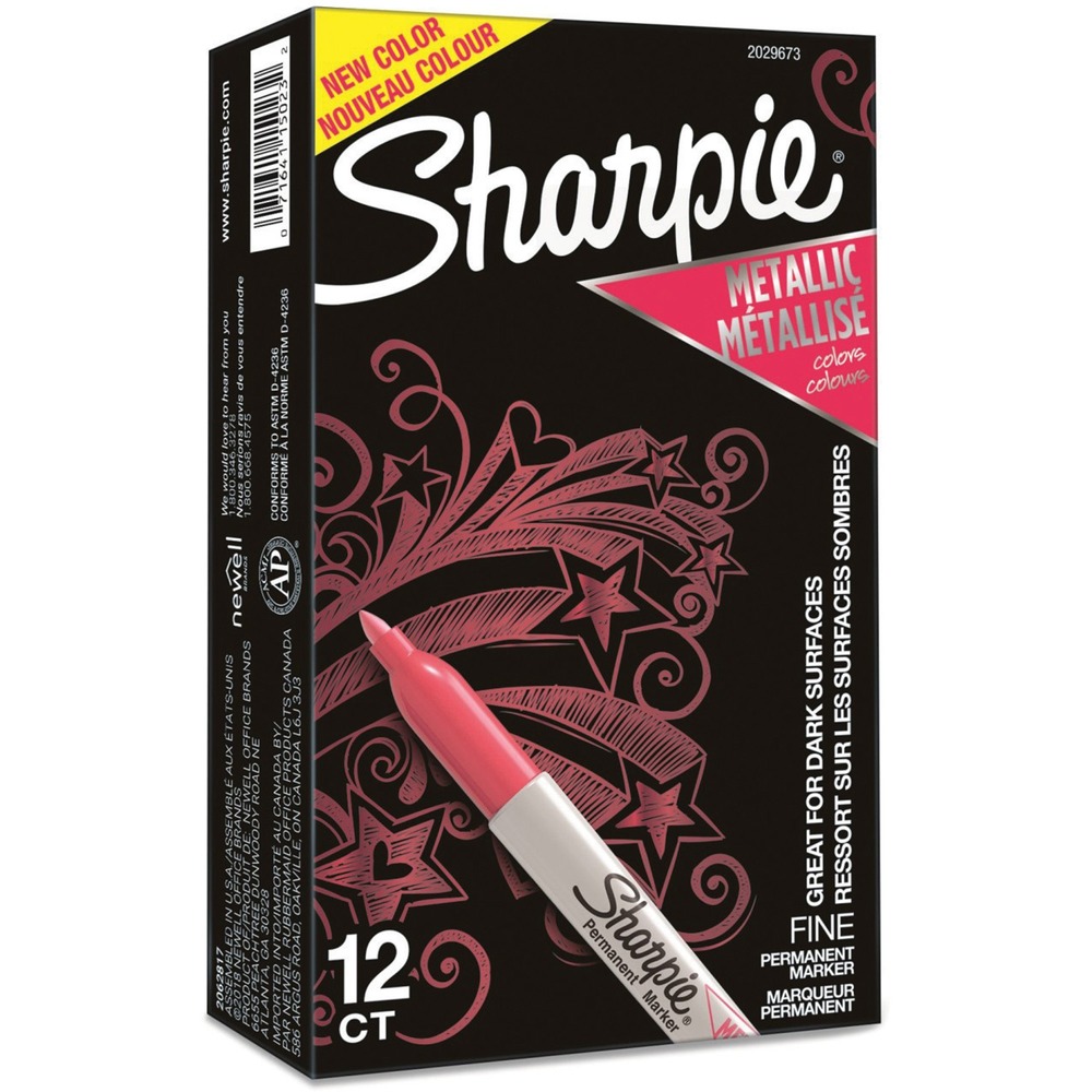 Picture of Newell Rubbermaid SAN2029673 Sanford Sharpie Metallic Permanent Marker- Red Alcohol Based Ink