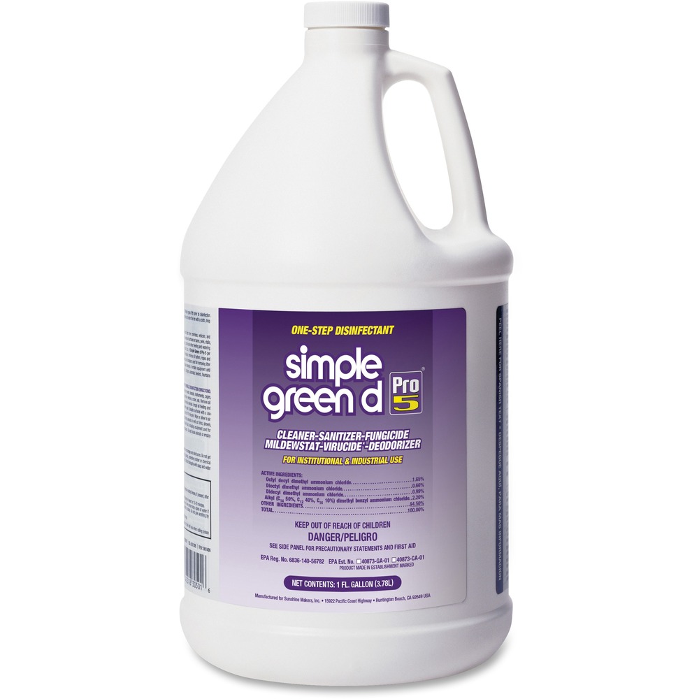 SMP30501CT 1 gal Simple Green D Pro 5 One-Step Disinfectant Concentrate Liquid -  Sunshine Makers