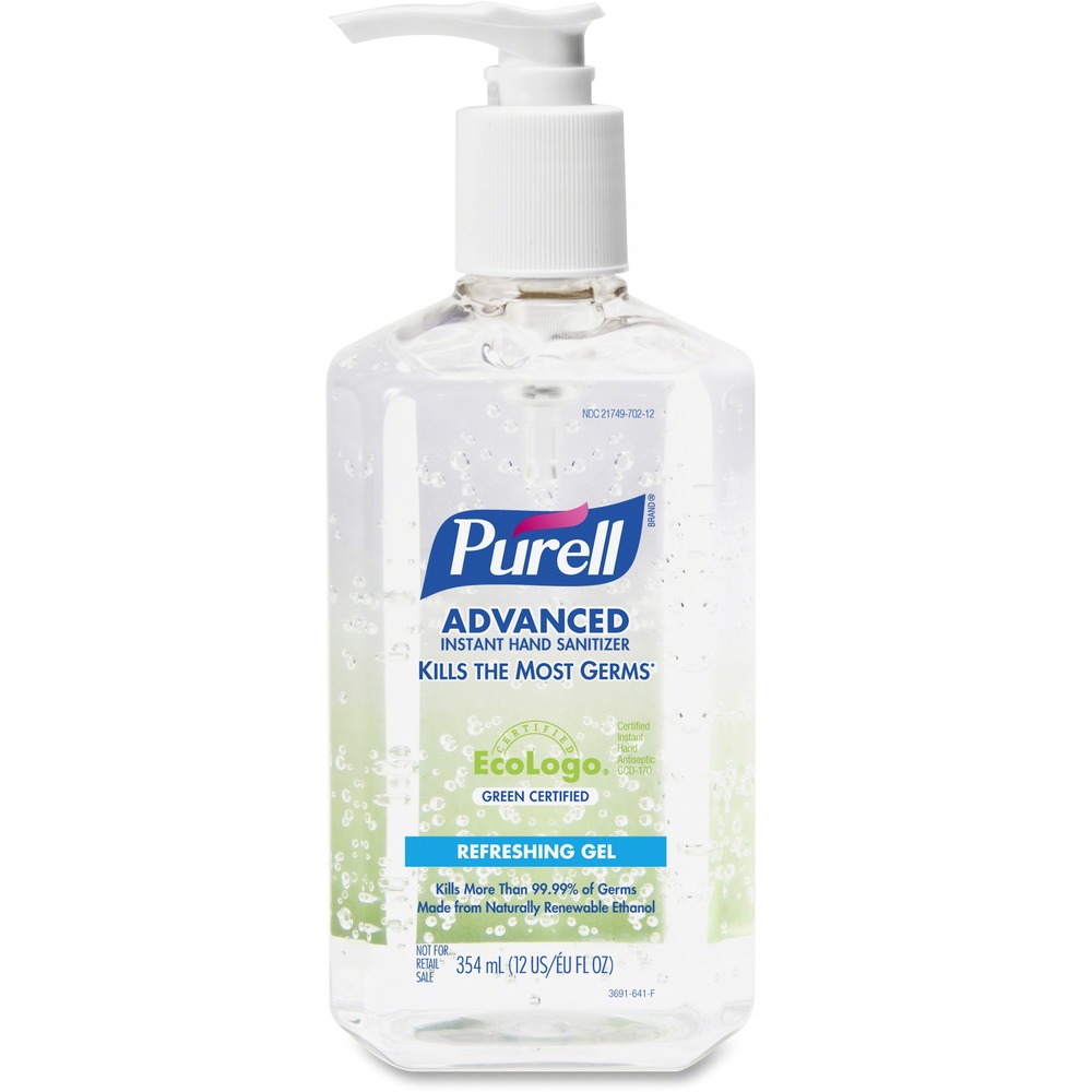 GOJ369112CT 12 oz Purell Hand Sanitizer Refreshing Gel Pump -  GOJO Industries
