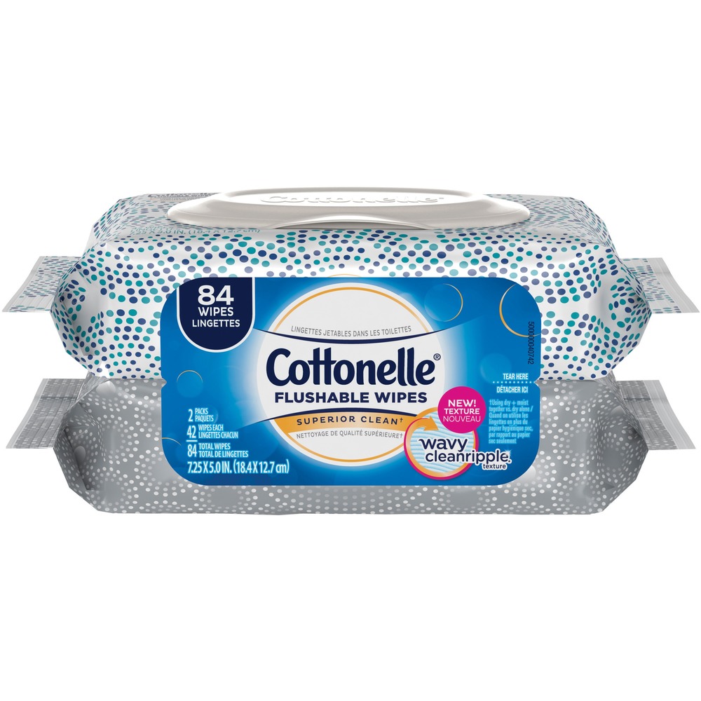 KCC35970CT Cottonelle Flushable Wet Wipes - Pack of 2