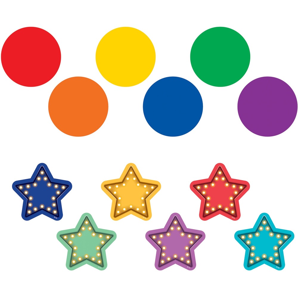 TCR6994S Spot On Floor Markers - Set of 24 - Multi Color -  Teacher Created Resources