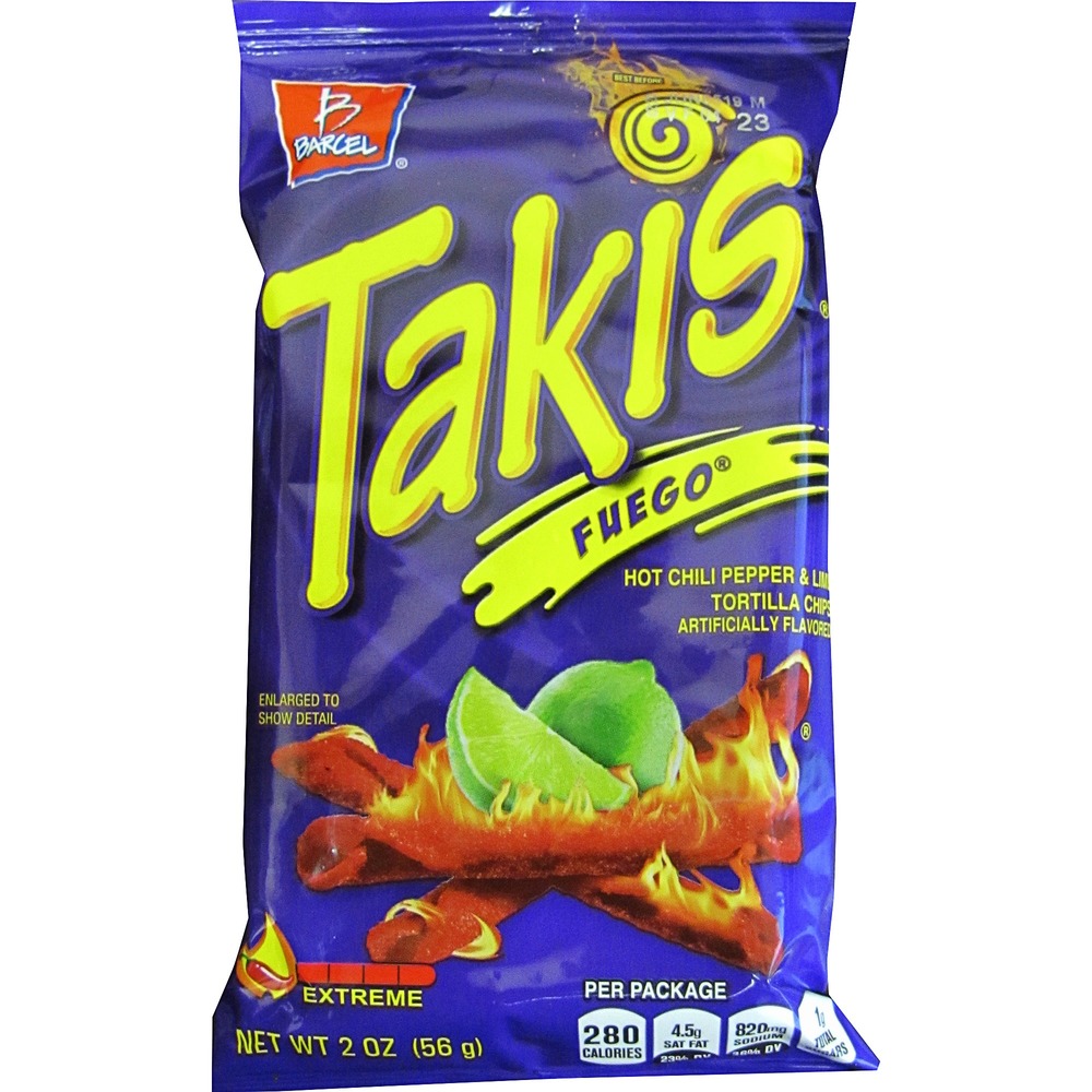 Picture of Barcel S.A BEL00276 Takis Fuego Rolled Tortilla Chips