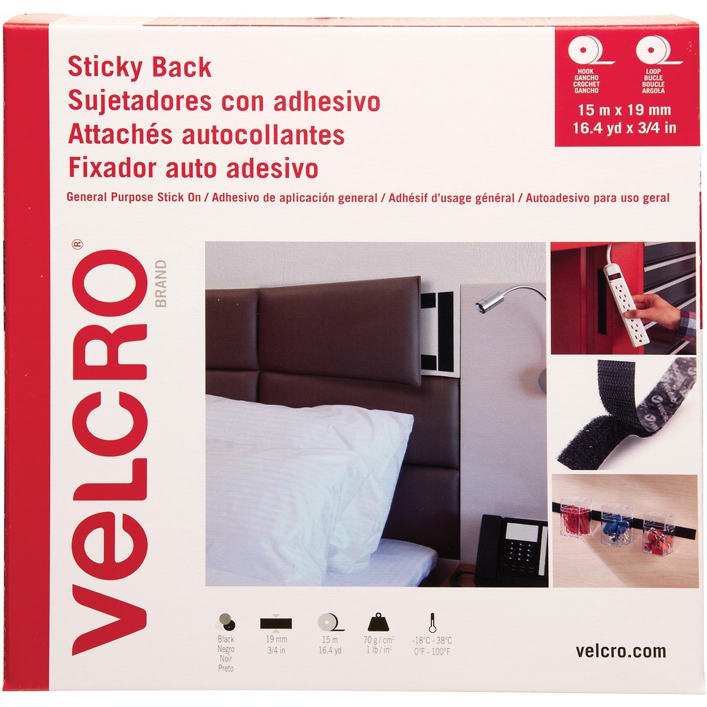 Picture of cloth hook and eye VEK30631 Sticky Back Stick On Fasteners - Black