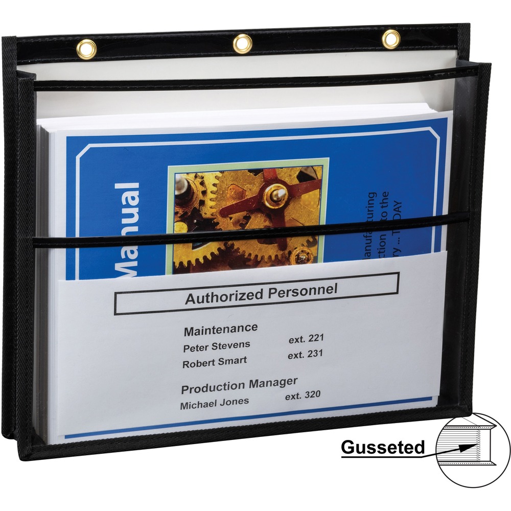C-Line Products CLI43401 Dual Pocket Shop Ticket - Black