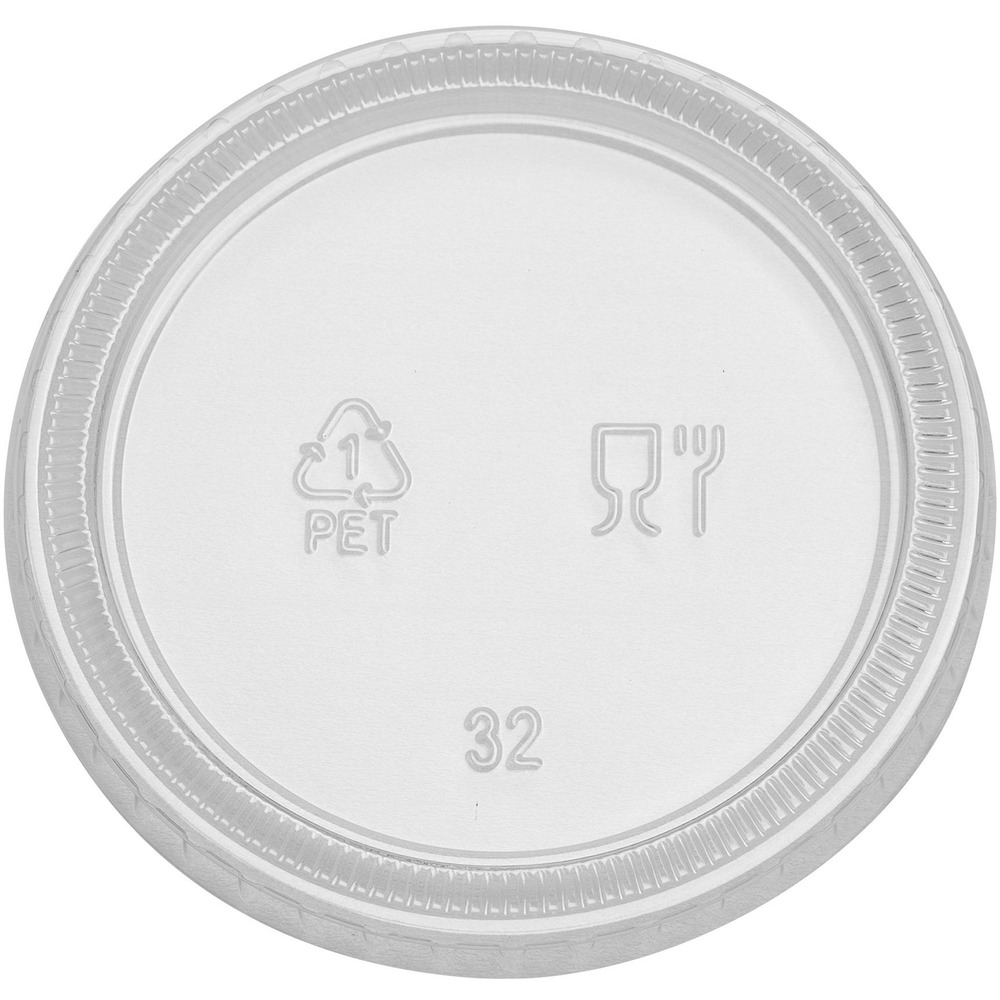 Picture of Georgia Pacific DXEPL40CLEAR Dixie Plastic Portion Cup Lid - Clear