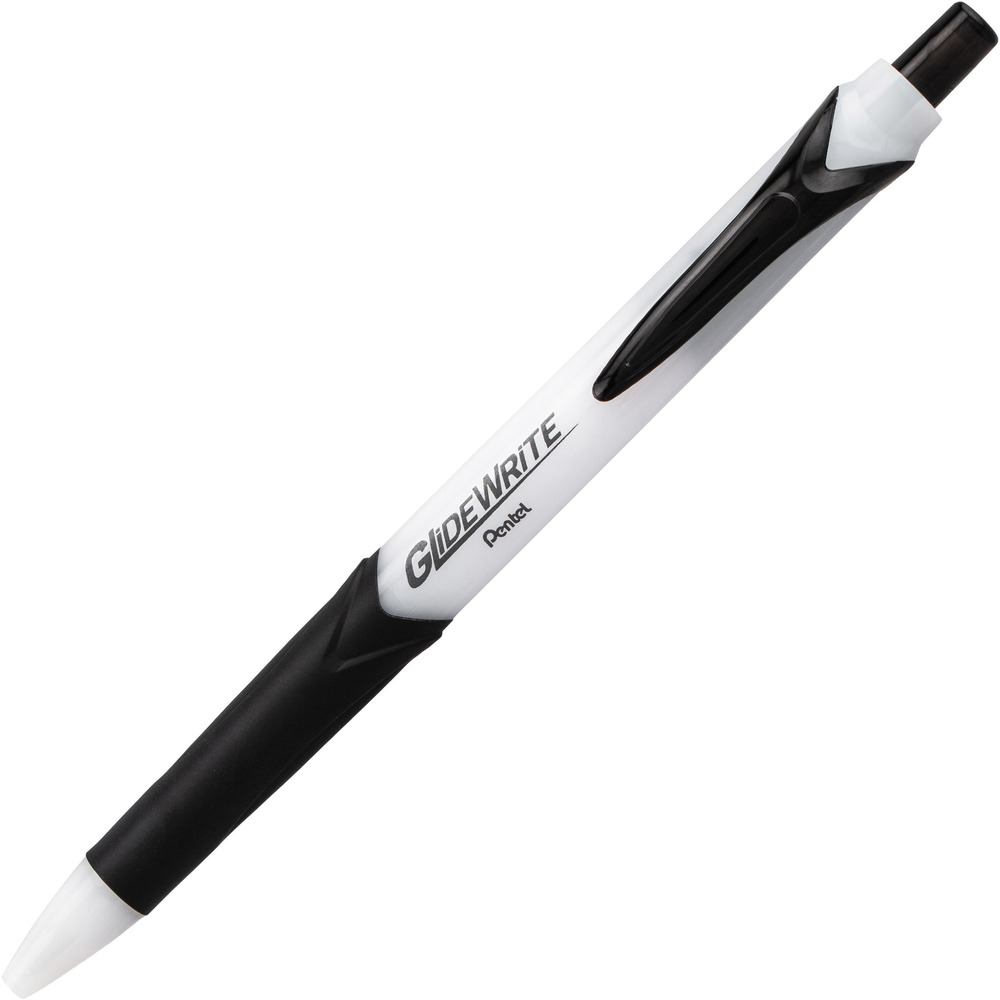 GlideWrite Ballpoint Pen with TechniFlo Ink, (1.0mm) Medium Line, Black, 1 Dozen, 12PK