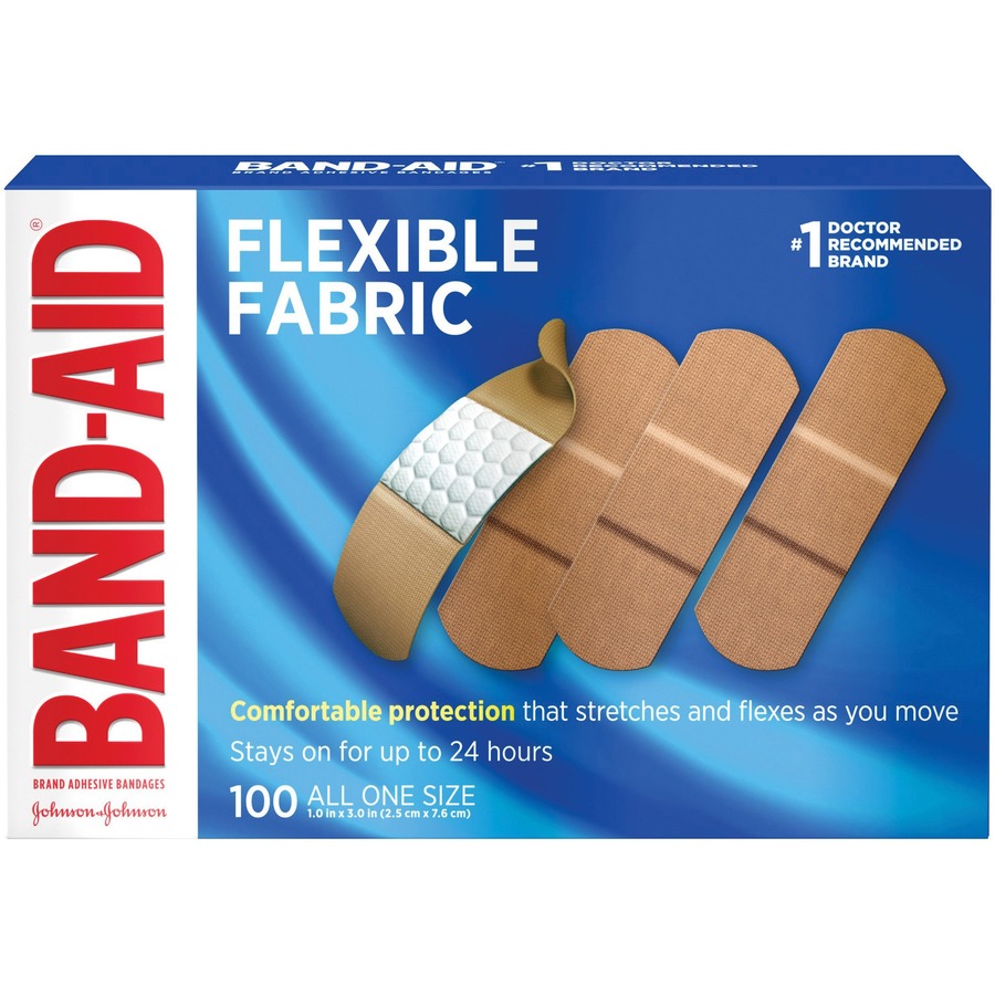 Picture of Band-Aid JOJ4444CT 1 in. Flexible Fabric Adhesive Bandages&#44; Beige - Case of 1200 - Box of 100