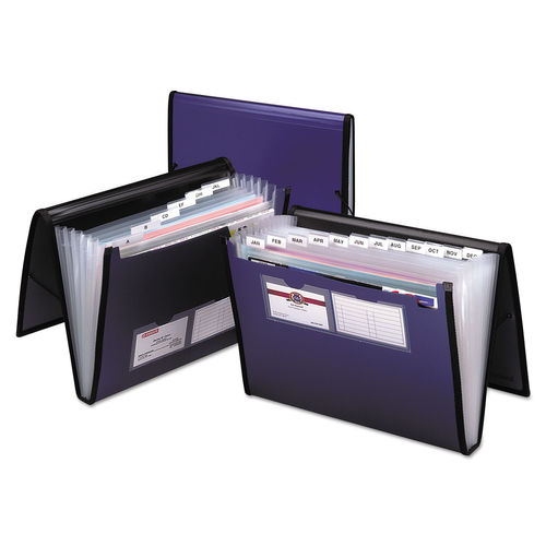 Professional Expanding Organizer 7 Sections Letter Size, Blue