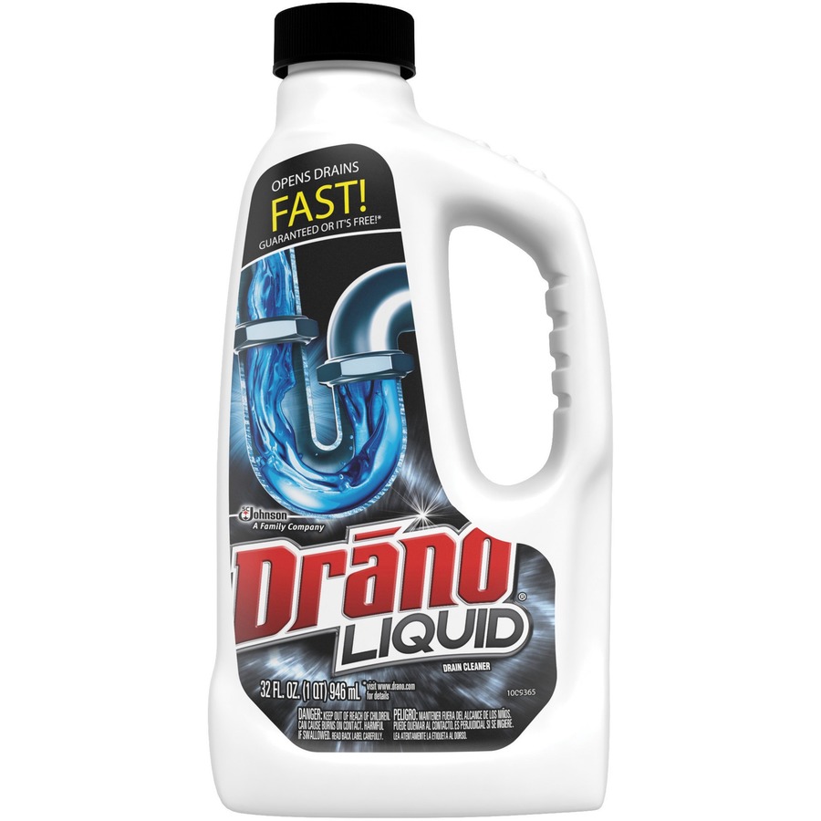 Picture of Drano SJN318593CT 32 oz 0.25 gal Liquid Drain Cleaner, White - Case of 12
