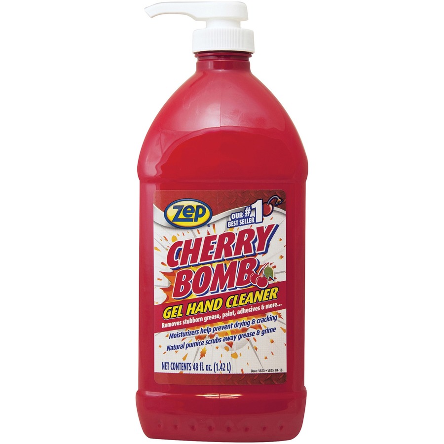 Picture of Zep Commercial ZPEZUCBHC484CT 48 fl oz Commercial Cherry Bomb Gel Hand Cleaner&#44; Red - Case of 16