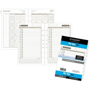 AAG481125 Signature Academic Weekly & Monthly Planner Refill, White - Size 4 -  At-A-Glance