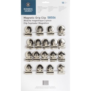 Picture of Business Source BSN58506 Magnetic No. 1 Grip Clips Pack - 18 Piece