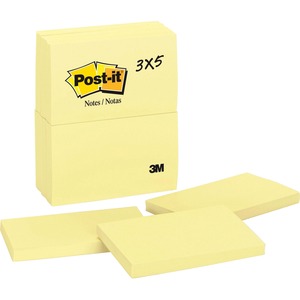 3 x 5 in. Original Note Pad, Canary Yellow - Pack of 12