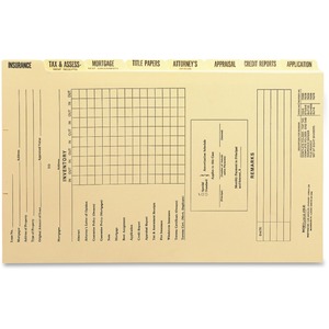 Manila Mortgage Folder Printed Replacement Divider - Set of 8