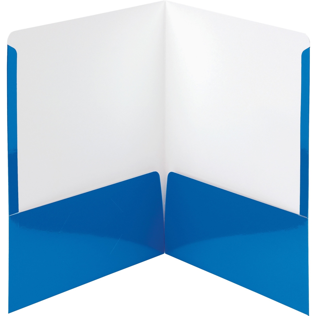 Picture of Smead SMD87875 High Gloss 2-Pocket Laminated Letter Folders&#44; Blue