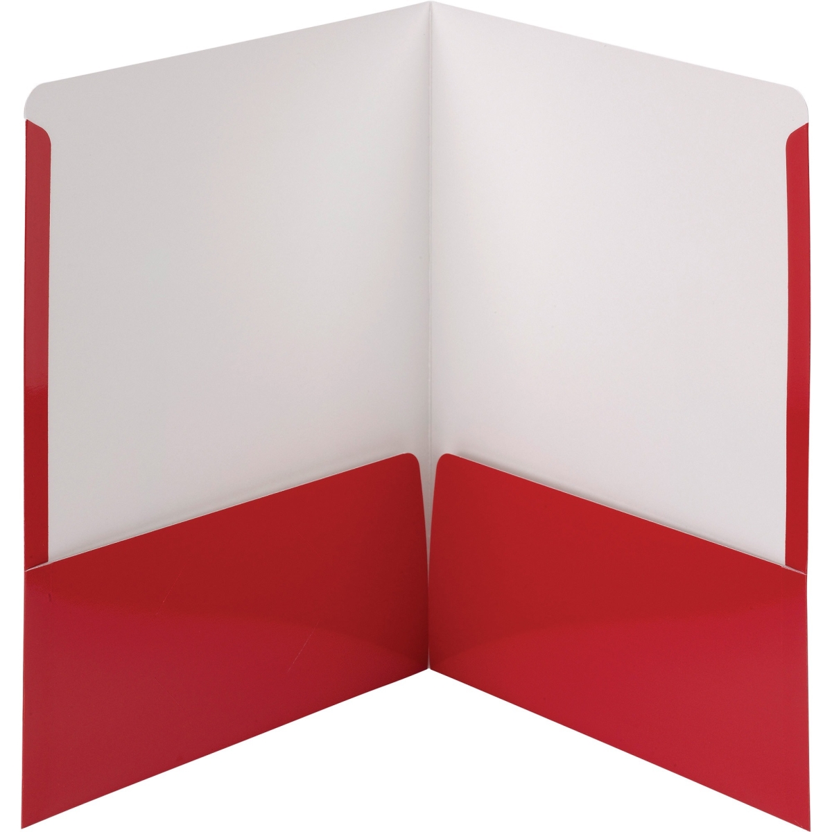 Picture of Smead SMD87880 High Gloss 2-Pocket Laminated Letter Folders&#44; Red