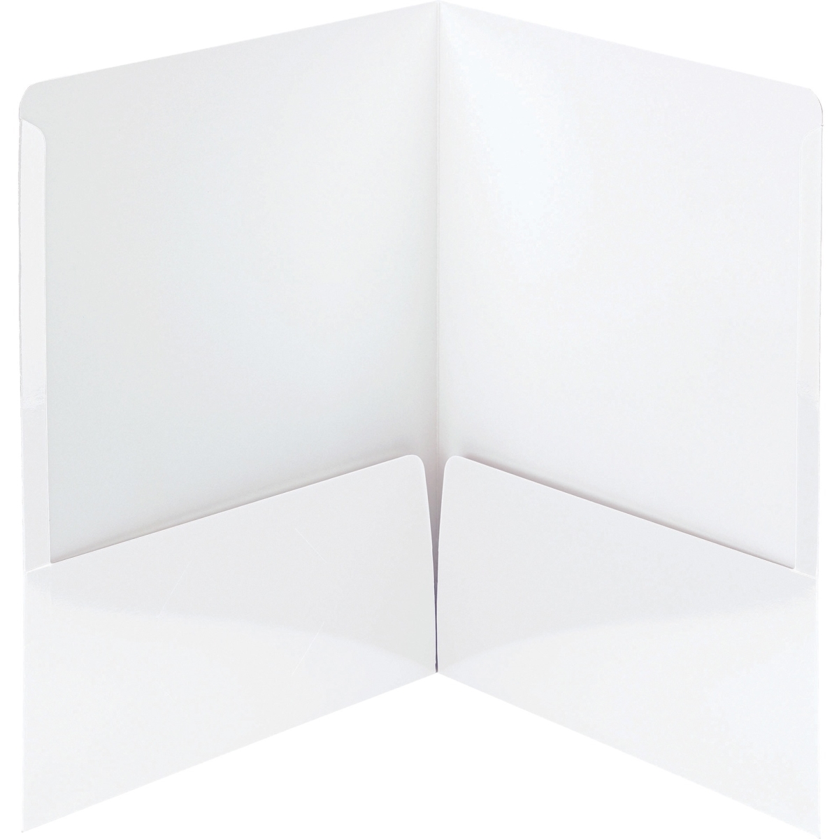 Picture of Smead SMD87883 High Gloss 2-Pocket Laminated Letter Folders&#44; White