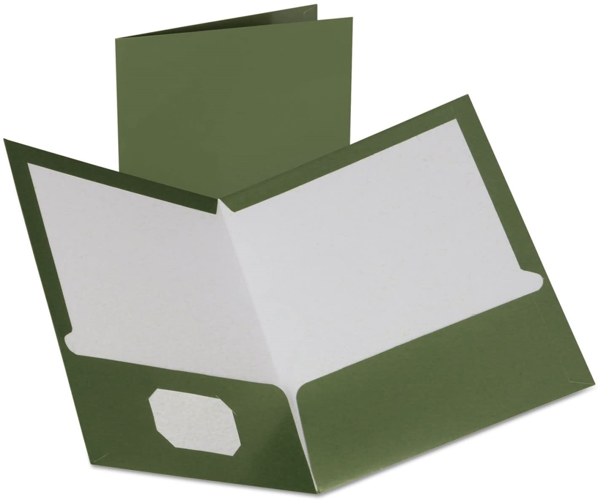 Picture of Oxford OXF5049560 Metallic 2 Pocket Folder&#44; Green