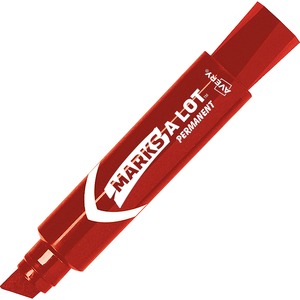Picture of Avery AVE24147 Marks A Lot Jumbo Desk-Style Chisel Tip Permanent Marker&#44; Red