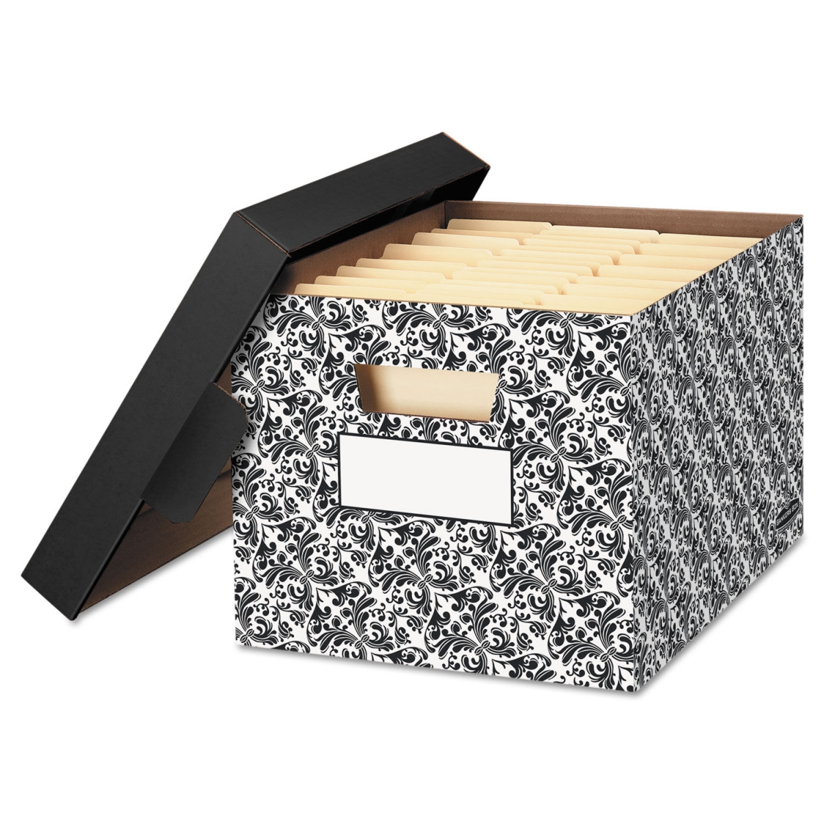 Picture of Bankers Box FEL0022705 Decorative Medium-Duty Letter & Legal Brocade Storage Box