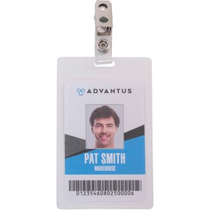 Picture of Advantus AVT97102 Vertical Strap Clip Self-laminating Badge Holder Card