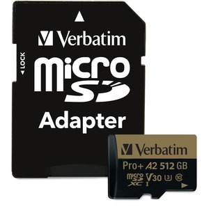 Picture of Verbatim America VER70393 512 GB Microsdxc Card with Adapter