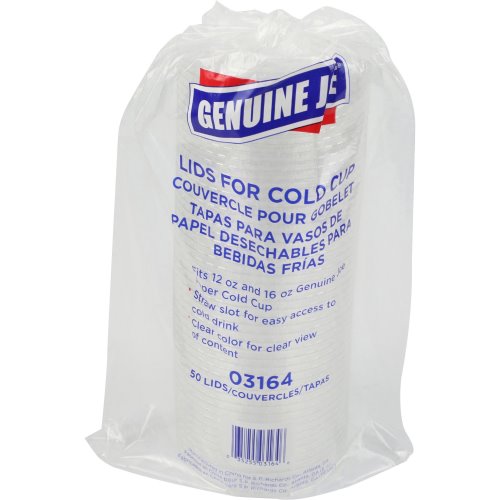 Picture of Genuine Joe GJO03164 Clear Paper Cup Lids - Pack of 50