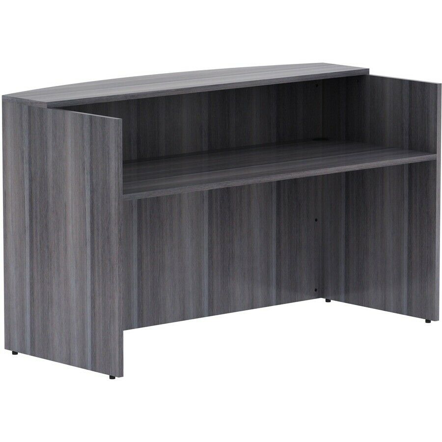 72 in. Weathered Charcoal Laminate Reception Desk