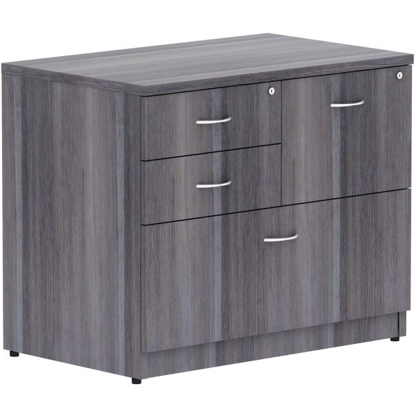 2 Box & 1 File Weathered Charcoal Laminate 4-Drawer Lateral File
