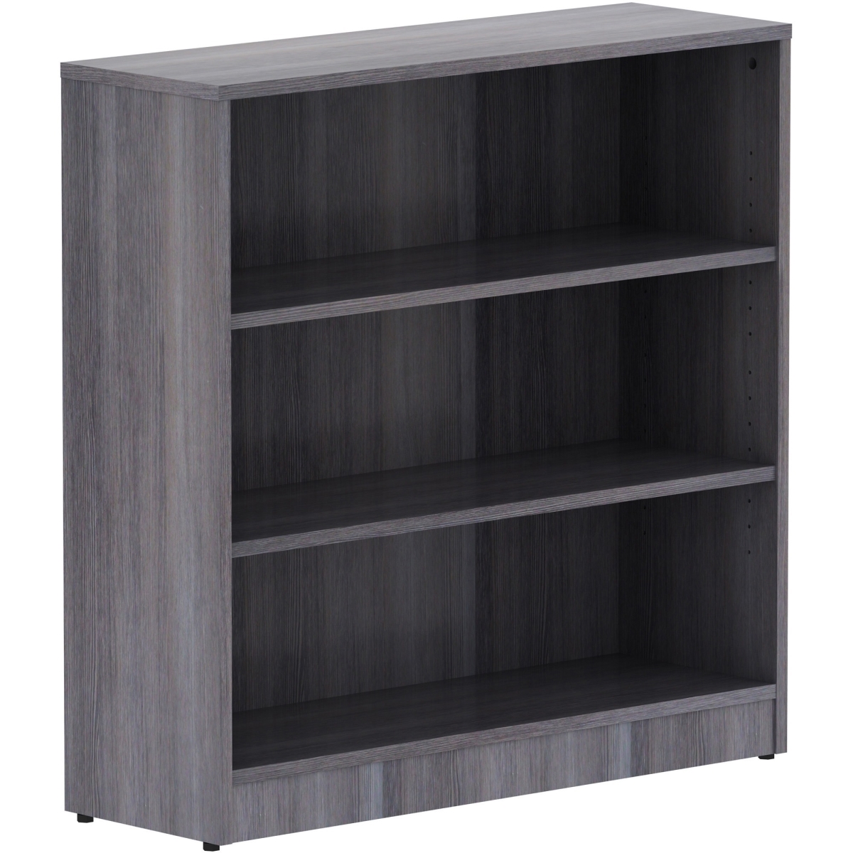 Picture of Lorell LLR69626 Weathered Charcoal Laminate 3 Shelf-Bookcase