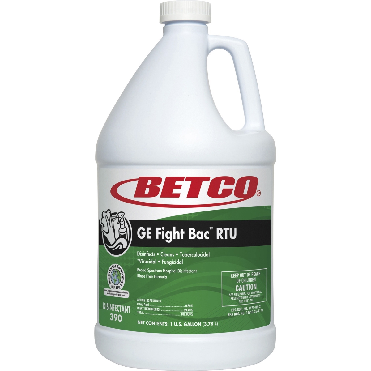 Picture of Betco BET3900400 Green Earth Fight Bac RTU Disinfectant Cleaner